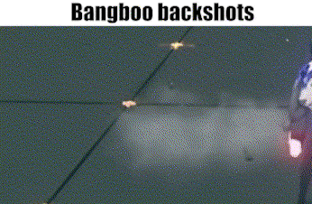 a blurry picture of a person laying on the ground with the words bangboo backshots .