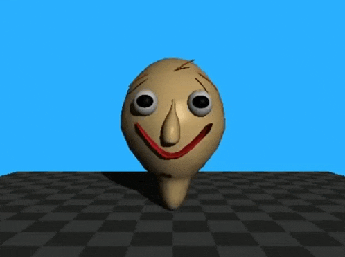 a close up of a cartoon character 's face with big eyes and a red tongue .