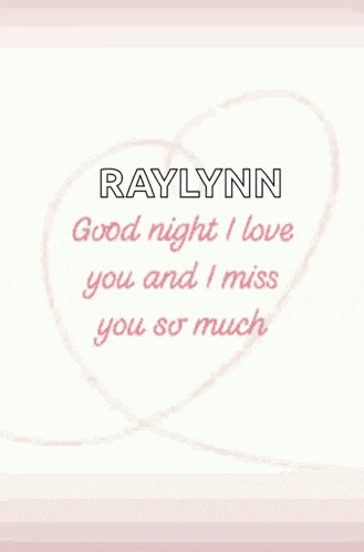 a greeting card with the name raylynn on it