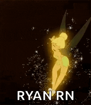 a picture of tinkerbell with the name ryan rn