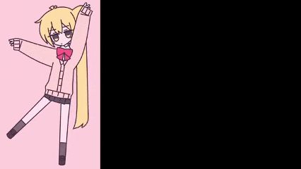 a cartoon girl with long blonde hair and a bow tie is standing next to another girl .