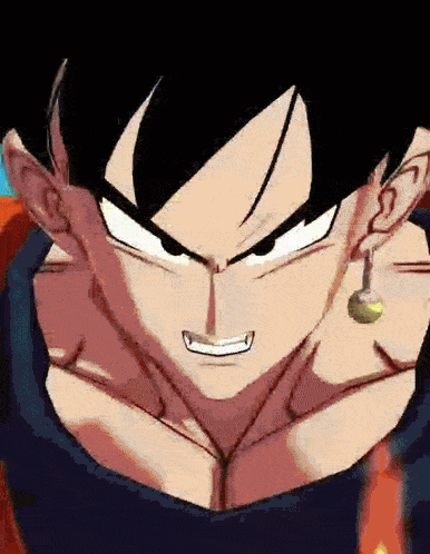 a close up of a cartoon character 's face and chest