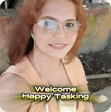 a woman wearing glasses and a name tag that says ooops