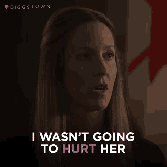 a woman says " i wasn 't going to hurt her " in front of a canadian flag