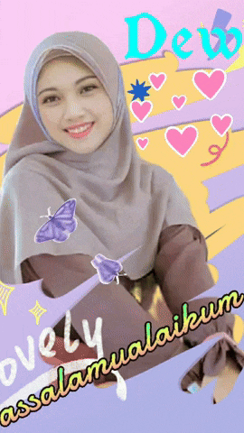 a picture of a woman wearing a hijab with the words " lovely assalamualaikum "