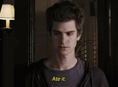 Andrew Garfield Ate It GIF - Andrew Garfield Ate It Already Ate It GIFs