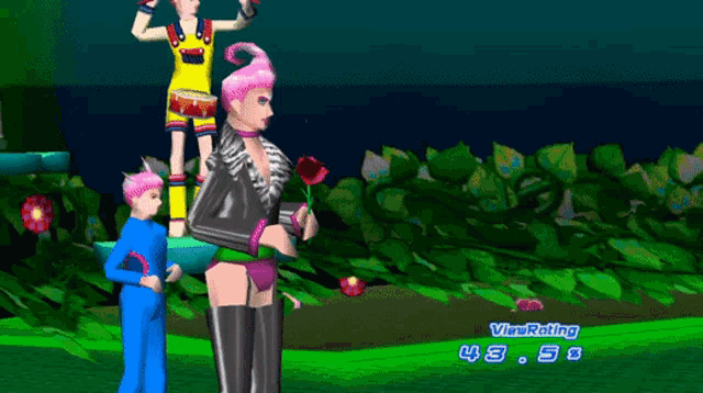 a video game screen shows a view rating of 43.5