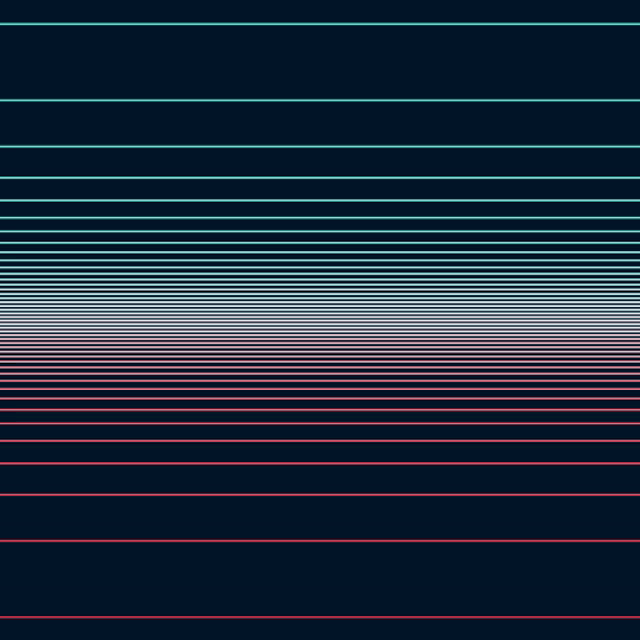 a row of neon striped lines on a dark blue background