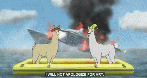 Llamas Llamas With Hats GIF - Llamas Llamas With Hats I Will Not Apologize For Art GIFs