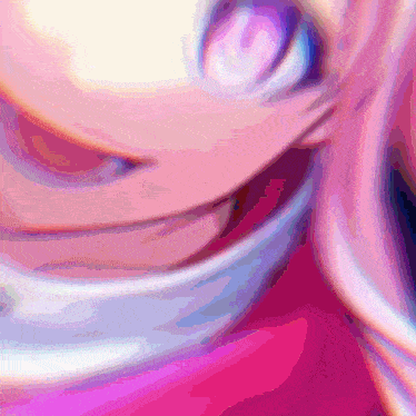 a close up of a person 's face with a purple eye
