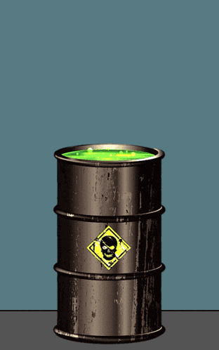 a barrel with a skull and the words toxic skulls club on it