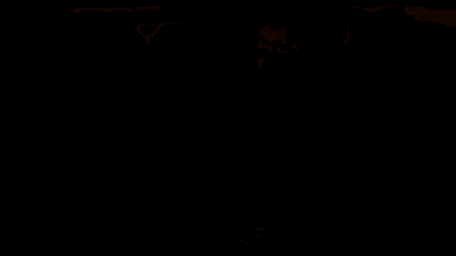 a man is laying on the ground with blood coming out of his chest while a man stands behind him .
