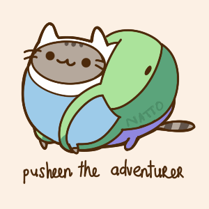 A GIF - Pusheen Cat Finn Adventure Time GIFs