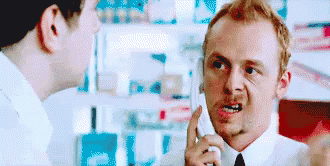 Simon Pegg Is Frustrated - Shaun Of The Dead GIF - Frustrated GIFs
