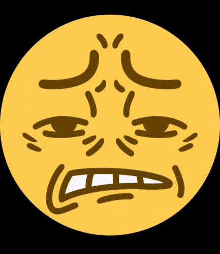a yellow circle with a face on it that looks like a cartoon character