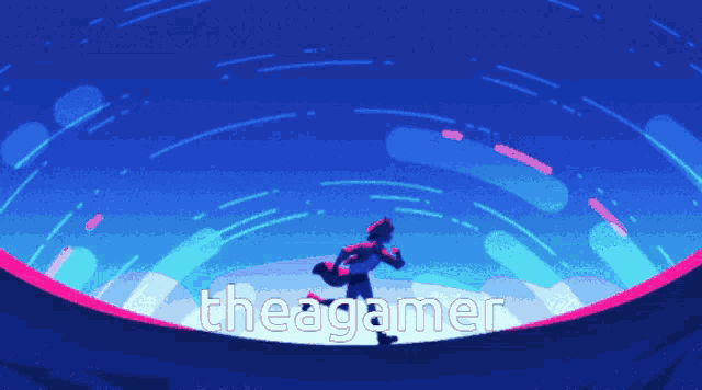 a blue background with the word theagamer in the corner