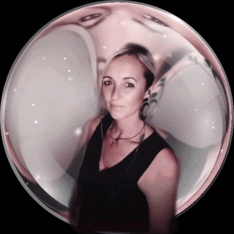 a woman in a black tank top is standing in a circle