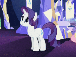 a pony with a purple mane and tail is standing in front of a purple background