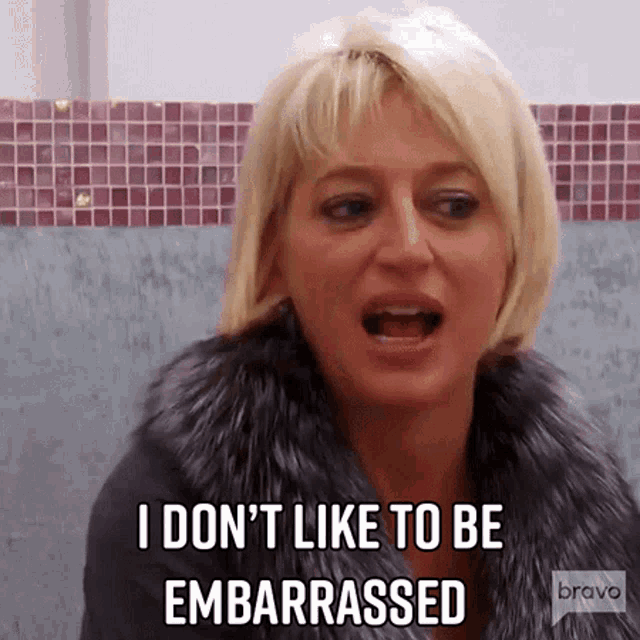 I Dont Like To Be Embarrassed Dorinda Medley GIF - I Dont Like To Be Embarrassed Dorinda Medley Real Housewives Of New York GIFs