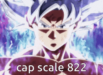 a close up of a cartoon character with the caption cap scale 822