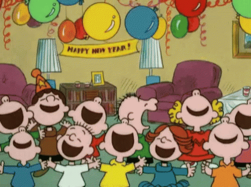 Peanuts Happy New Year GIF - Peanuts Happy New Year Dancing GIFs