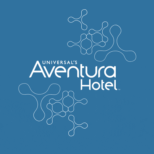a logo for universal 's aventura hotel is blue and white