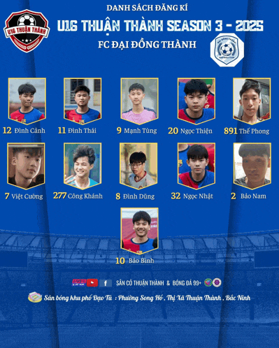 a poster for u16 thuan thanh season 3 2025