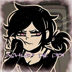 a black and white drawing of a girl with the name ashley de dida at the bottom