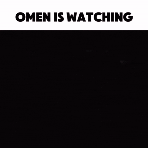 a picture of a cartoon character with the words omen is watching below it