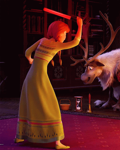 Anna Frozen GIF - Anna Frozen Lightsaber GIFs