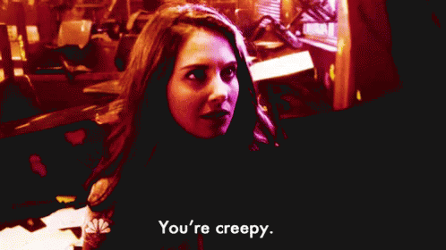 Creepin GIF - Youre Creepy Creepin Allison Brie GIFs