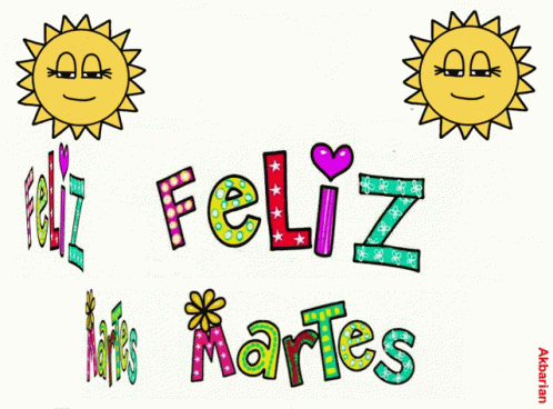 Animated Greeting Card Feliz Martes GIF - Animated Greeting Card Feliz Martes GIFs