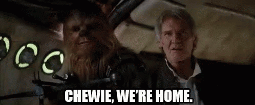 Chewie, We'Re Home. GIF - Star Wars Hans Solo Chewbacca GIFs