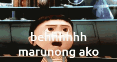 a cartoon character with a surprised look on his face says marunong ako .