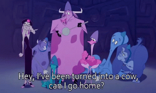 Yzma Cow GIF - Yzma Cow Ive Been Turned Into A Cow GIFs