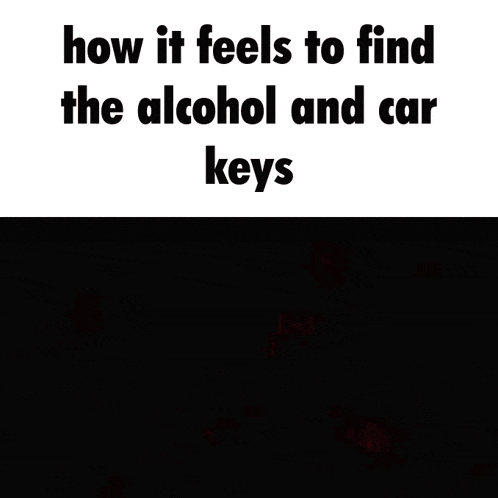 a meme that says how it feels to find alcohol and car keys
