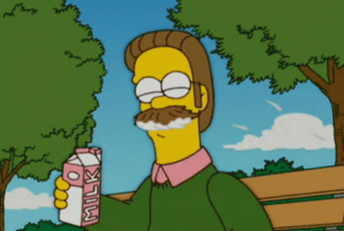 Ned Milk GIF - Ned Milk Simpsons GIFs