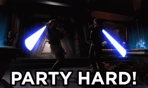 Star Wars Party Hard Kenobi Anakin GIF - Star Wars Party Hard Kenobi Anakin GIFs
