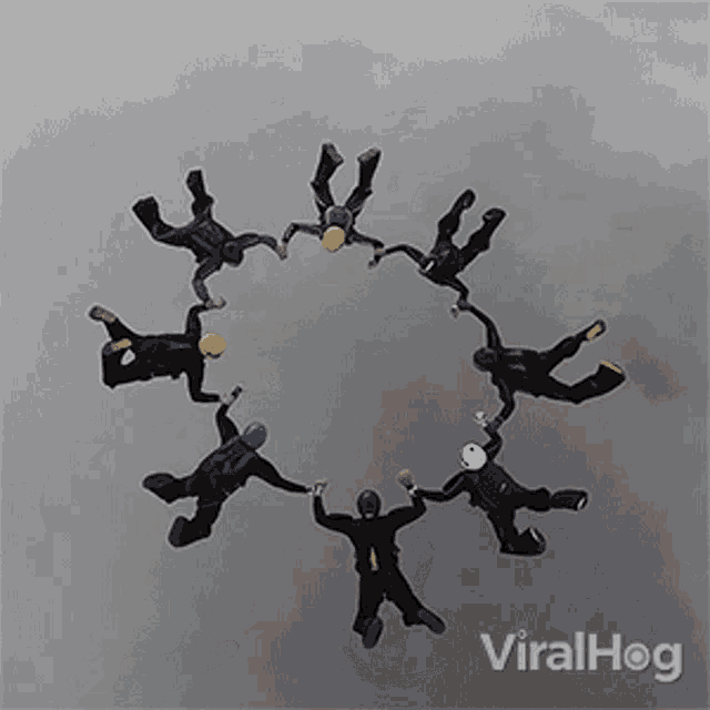 Dispersing Viralhog GIF - Dispersing Viralhog Group Sky Diving GIFs