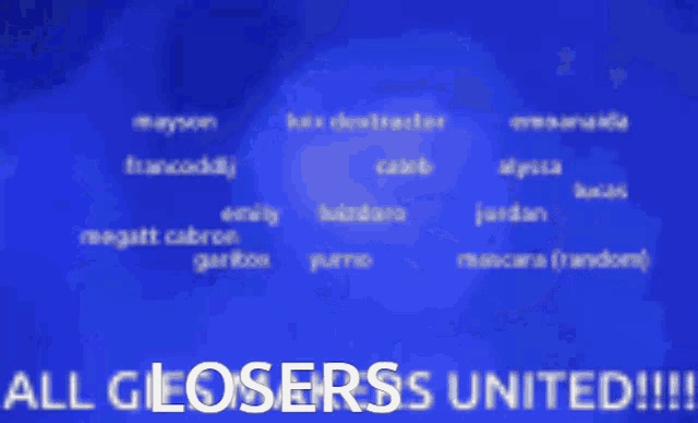 a blurry picture of sonic the hedgehog with the words " all glosers united " on the bottom