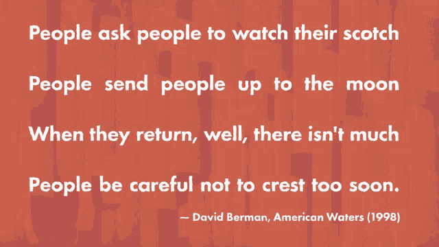 a quote from david berman american waters