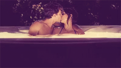 Bath Kissing GIF - Bath Kissing Love GIFs