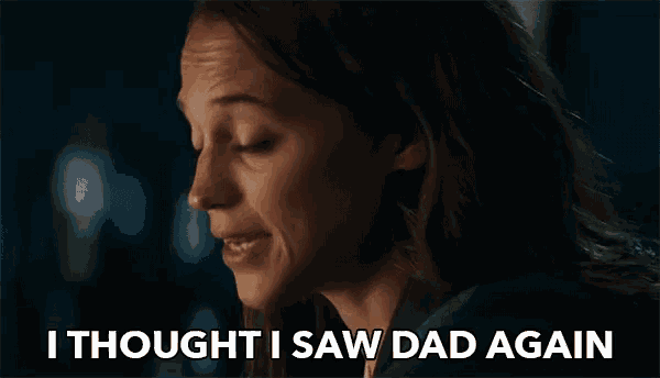 a woman is crying and says i thought i saw dad again