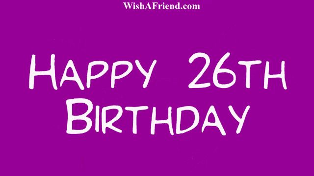 a purple background with the words " happy birthday " written in white