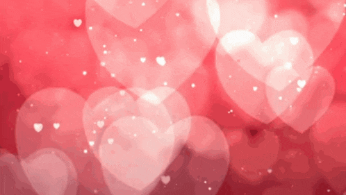 a red background with white hearts and stars