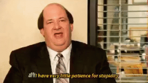 The Office Brian Baumgartner GIF - The Office Brian Baumgartner I Have Very Little Patience For Stupidity GIFs