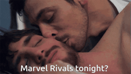 two men kissing with the words marvel rivals tonight