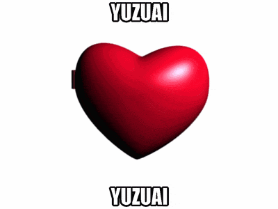 two red heart shaped mirrors with a picture of a man and the name yozuai on top