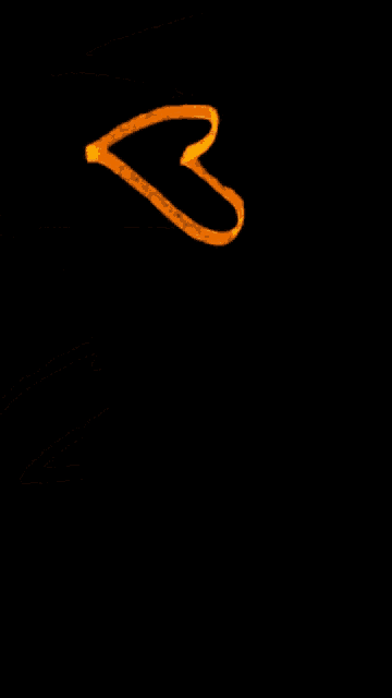 a black background with a yellow outline of the letter m
