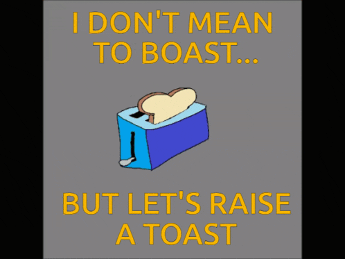 a cartoon drawing of a toaster with a slice of bread sticking out of it